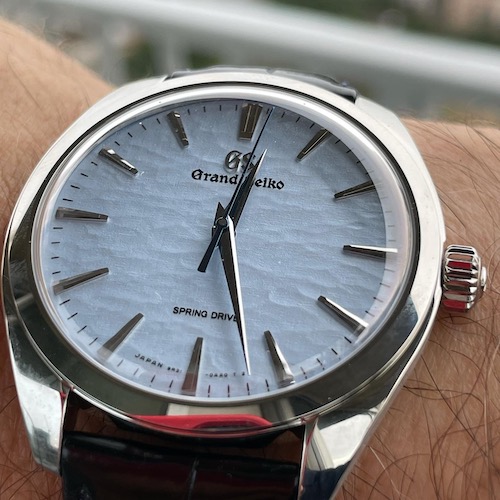 Grand Seiko Omiwatari close up dial