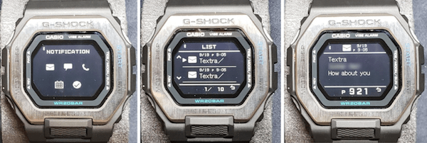 G-SHOCK phone notifications