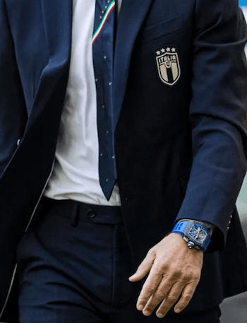 Roberto Mancini's Richard Mille close up